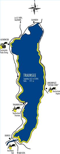 Traunsee - Mit freundlicher Unterstützung und Genehmigung von ARGE Tauchen